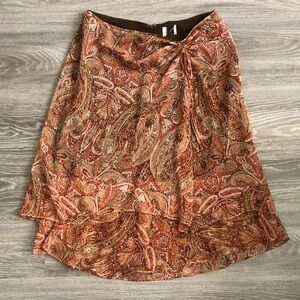 Vintage Paisley Print Skirt